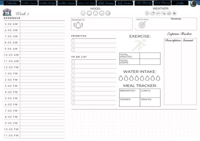 Luxury Moon Digital Planner