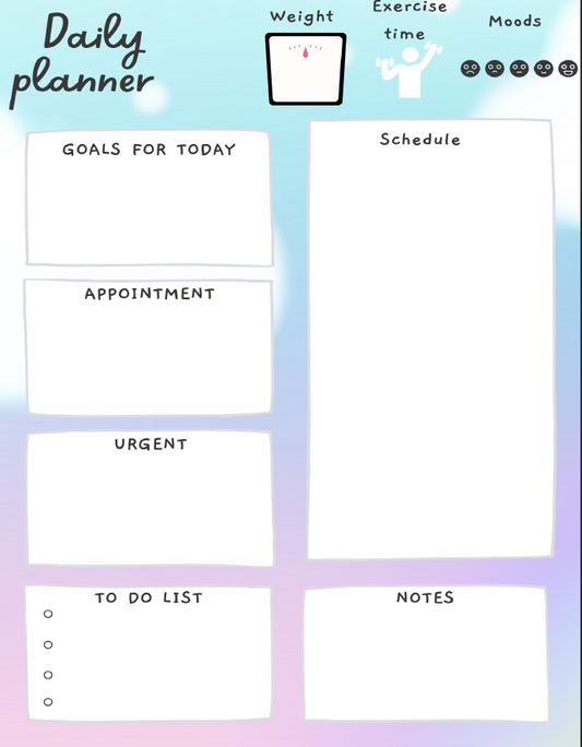 Daily Planner Print out