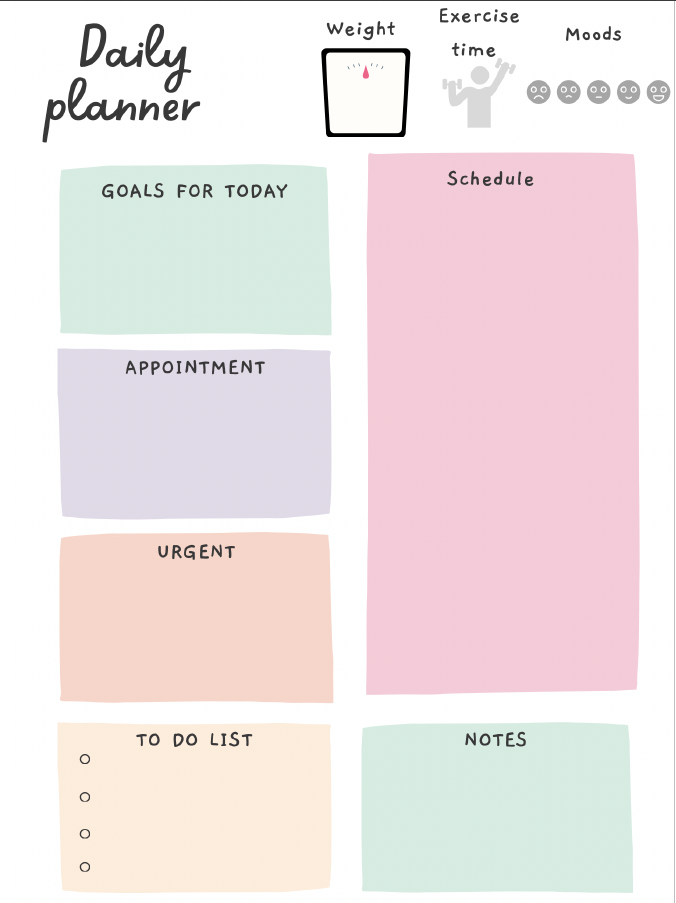 Daily Planner Print out