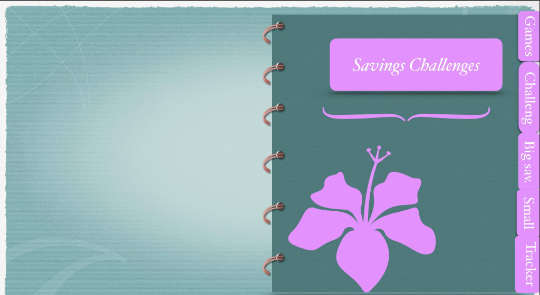 Savings challenge digital planner